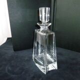 Bohemian crystal whiskey decanter Flat model