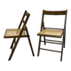 Paire de chaises pliantes avec cannage