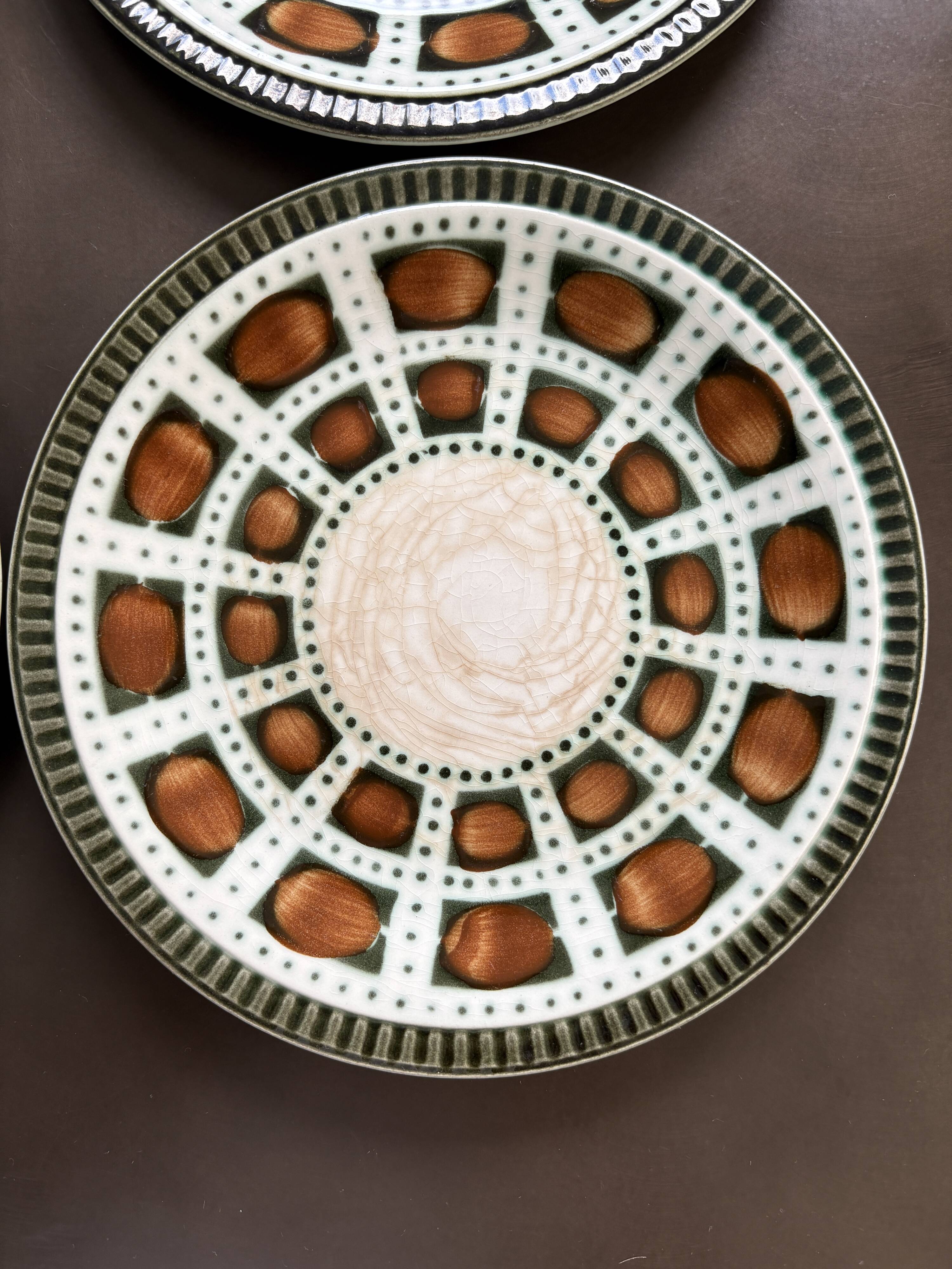 6 Assiettes à dessert vintage BOCH La Louvière
