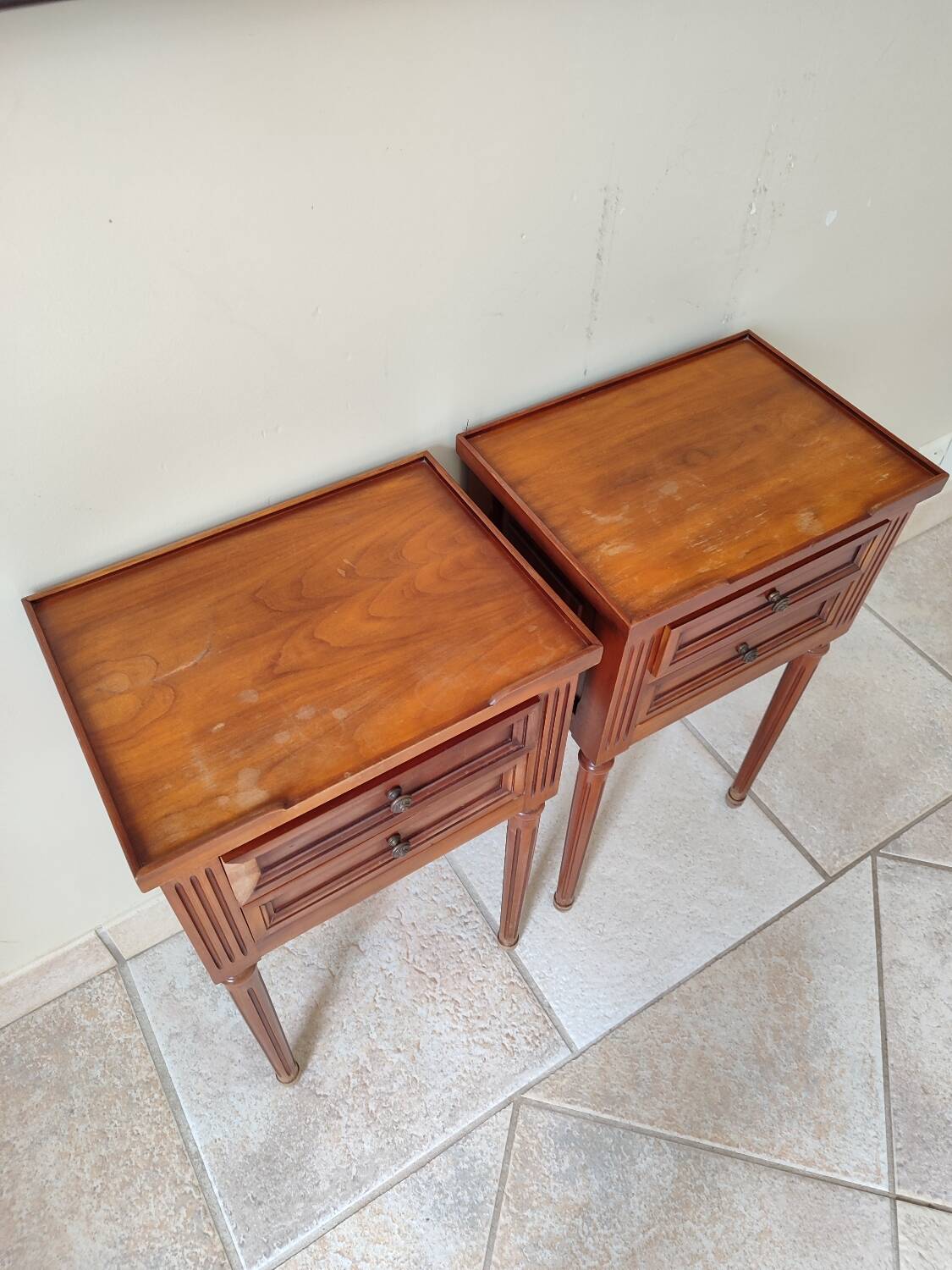 Louis XVI bedside tables