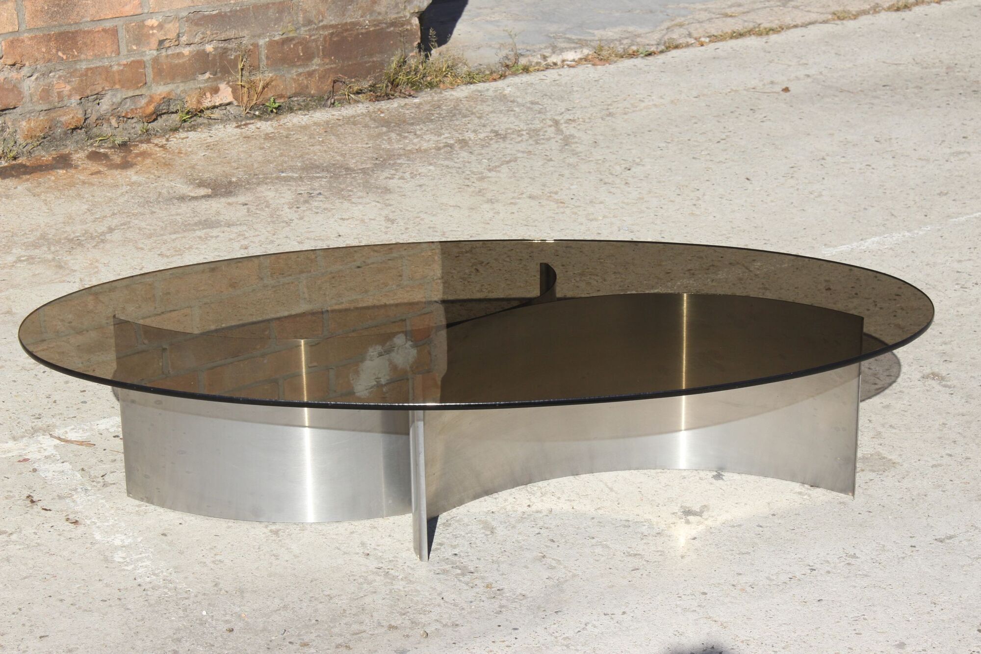 Steel coffee table , 1970s