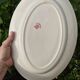 🍽️ Large antique oval dish – Opaque porcelain from Gien – Fuchsi decoration
