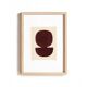 Collection of 4 abstract paintings on brown paper signed Eawy.