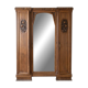 Art Deco wardrobe in solid wood with mirror