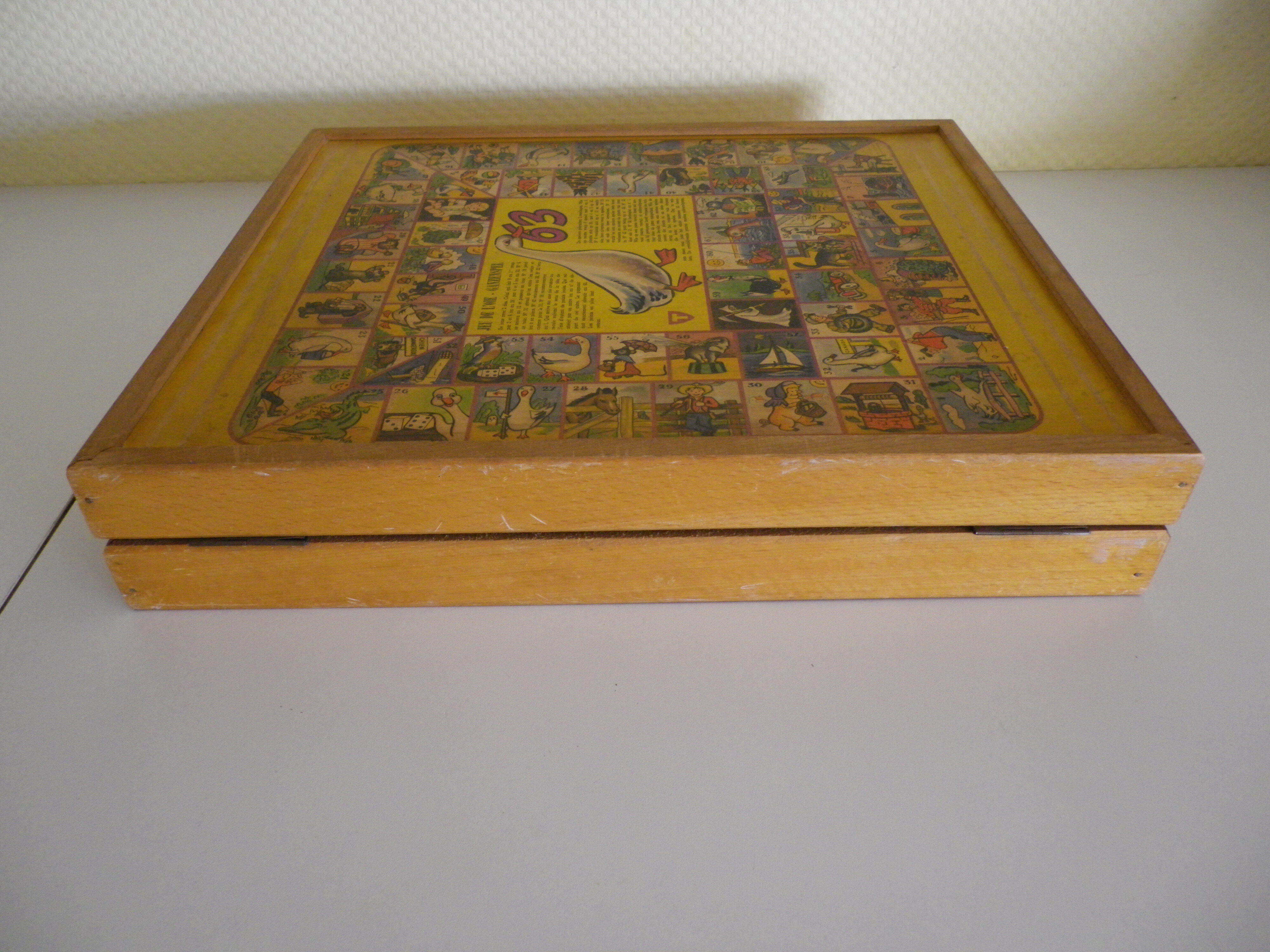Malette en bois de 3 jeux vintage