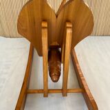 Vintage rocking wooden grasshopper chair