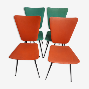 4 chaises des années 50/60
