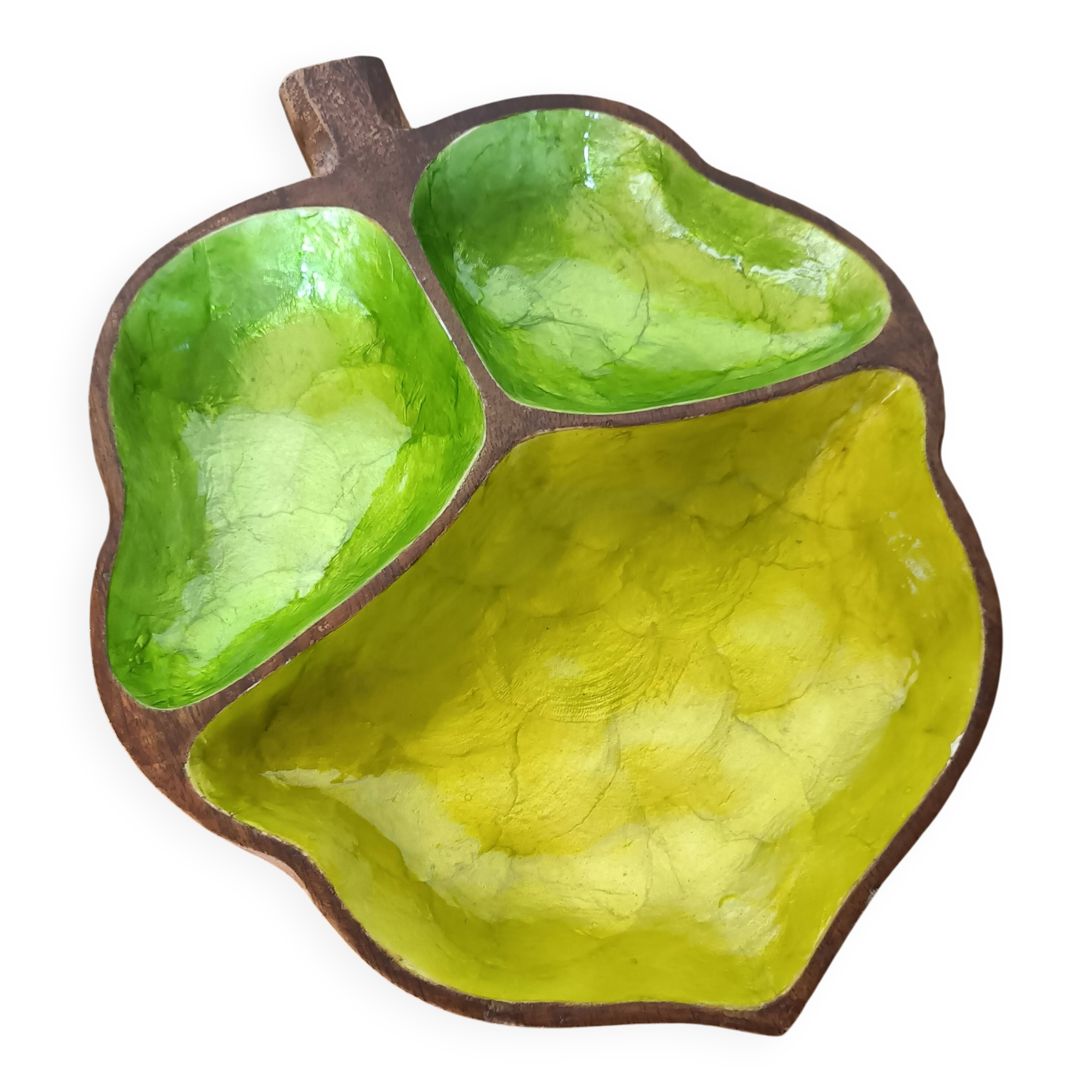 Solid Wood Appetizer Tray with 3 Compartments