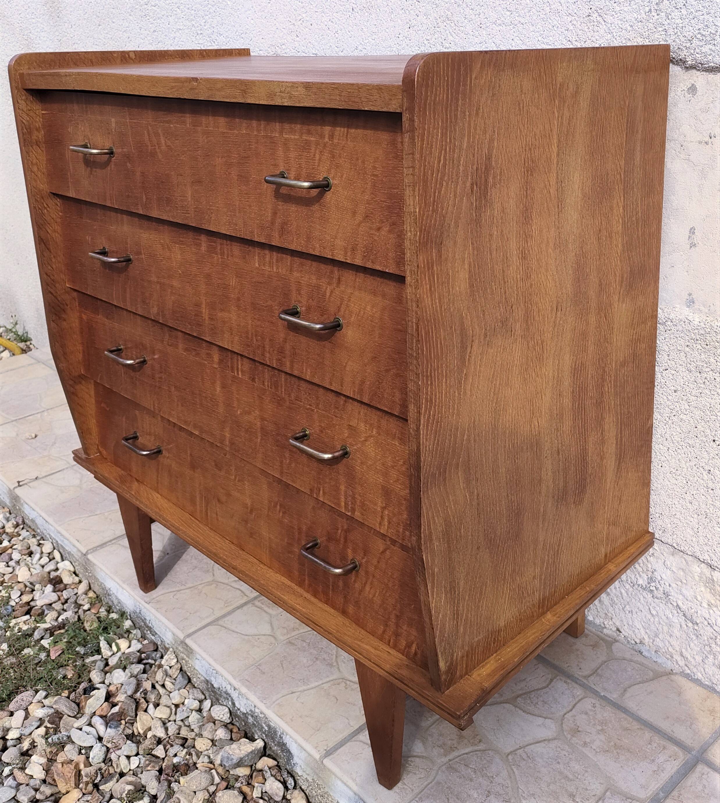 Designer wooden chest of drawers from the 60s