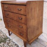 Designer wooden chest of drawers from the 60s