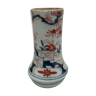 Vase imari XIX th form tube with decor white blue and red