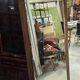 Very large trumeau mirror from the Art Nouveau period in mahogany / h 196cm