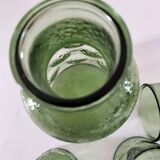 Carafe and matching tumblers in molded glass