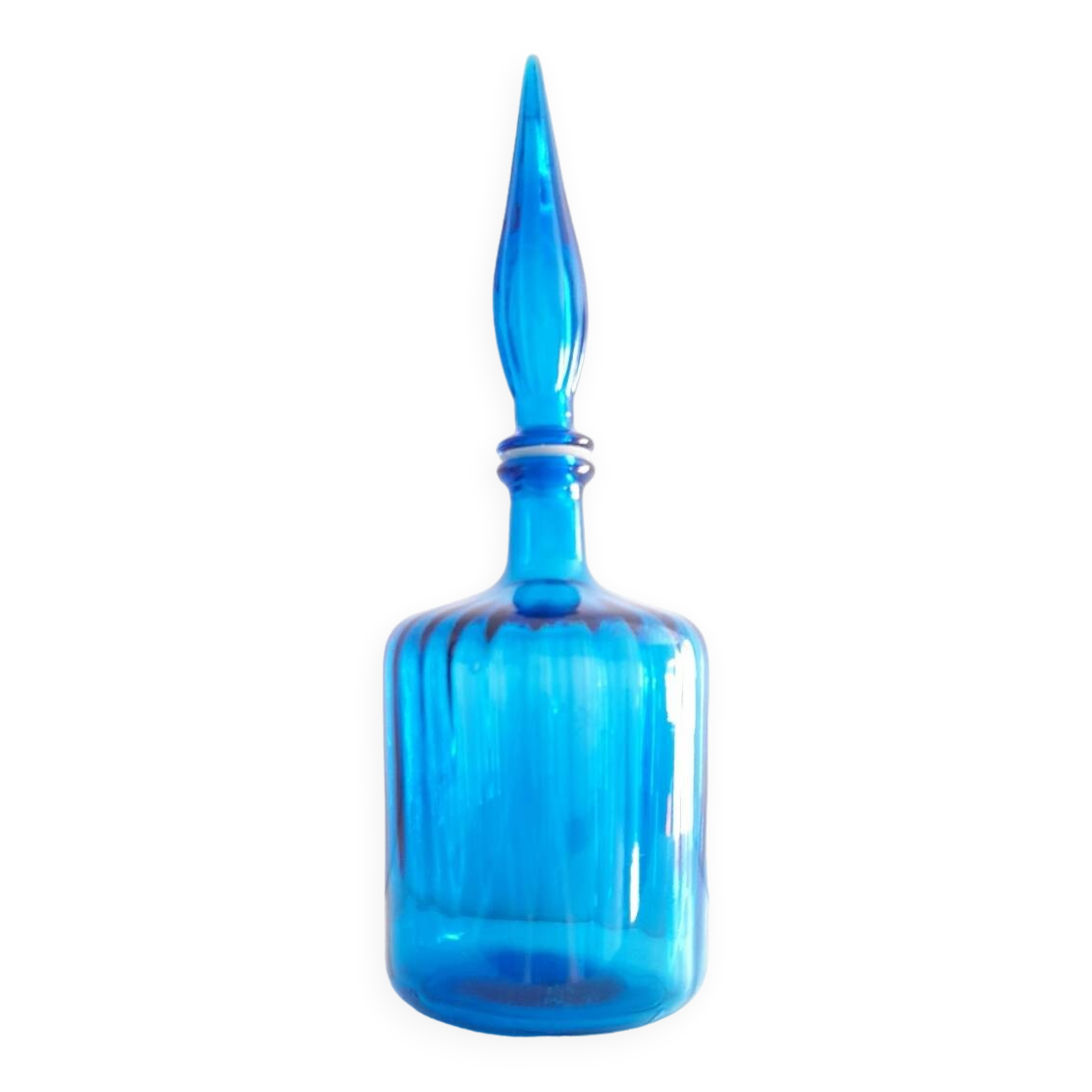 Blue carafe in Empoli glass