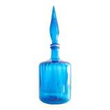 Carafe bleue en verre d'Empoli
