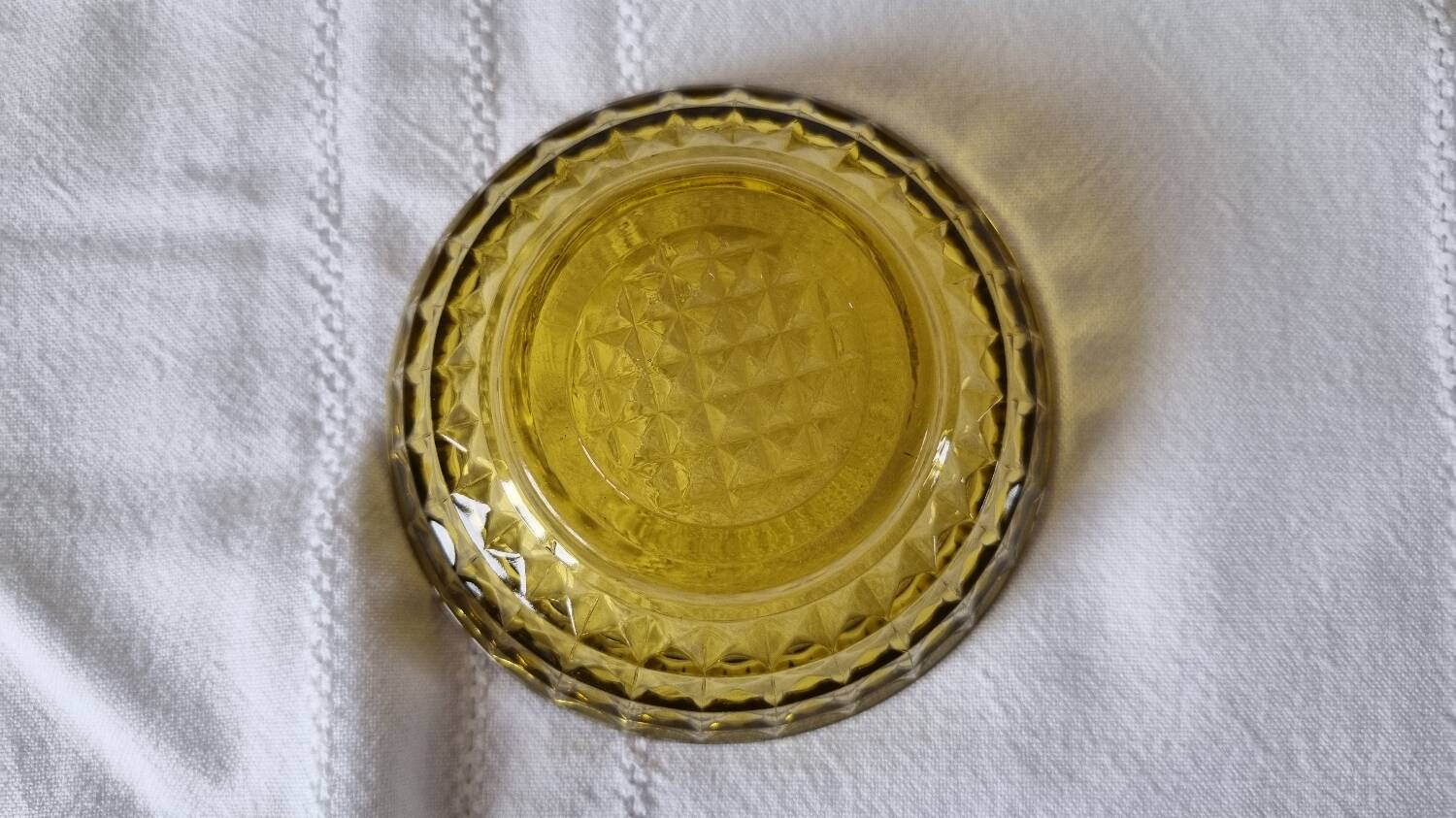 6 small smoky glass bowls