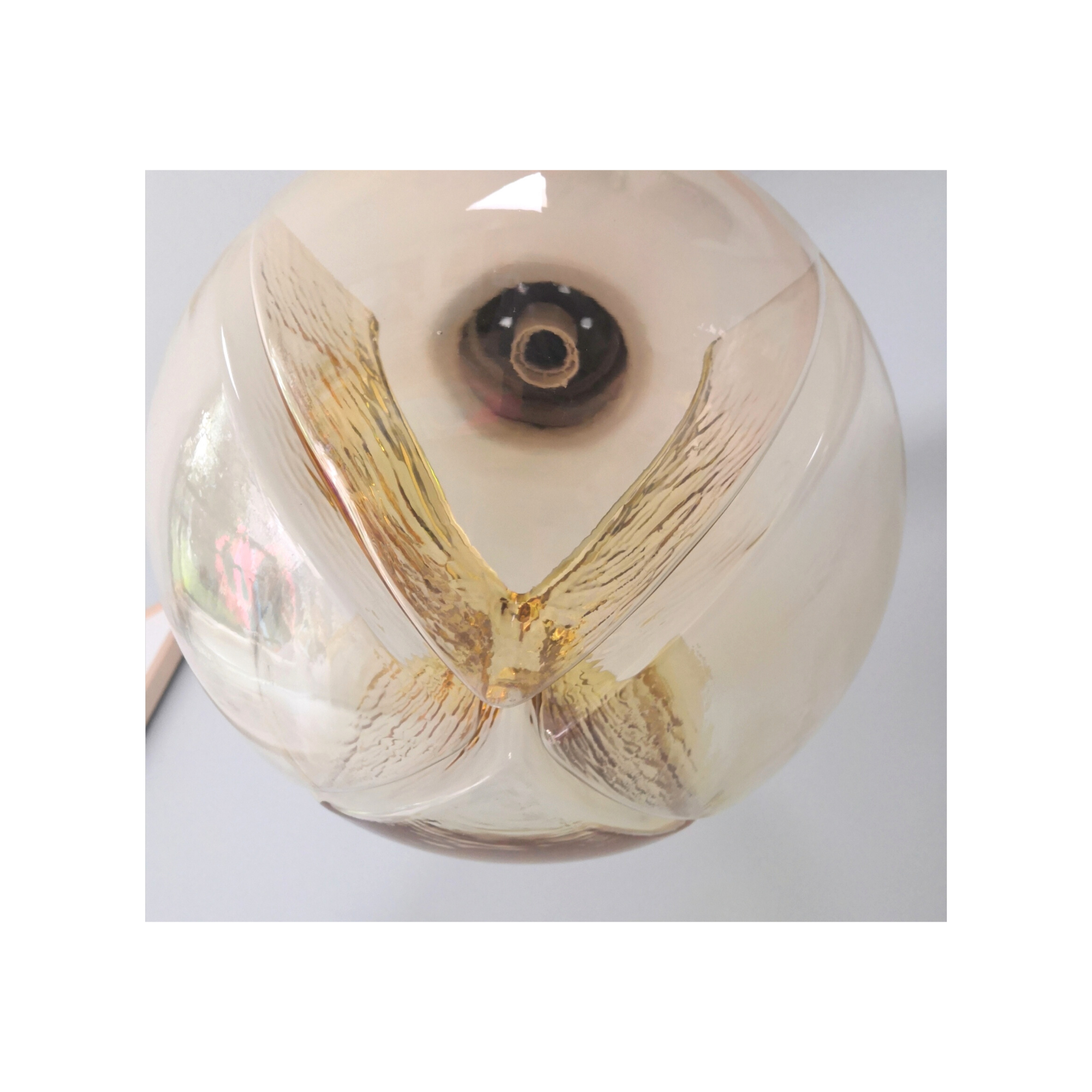 Glass pendant lamp by Murano Mazzega