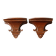 Pair of wall consoles in mahogany