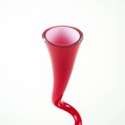Red vase, Swing Vase, Danish design, manufactured by Normann Copenhagen