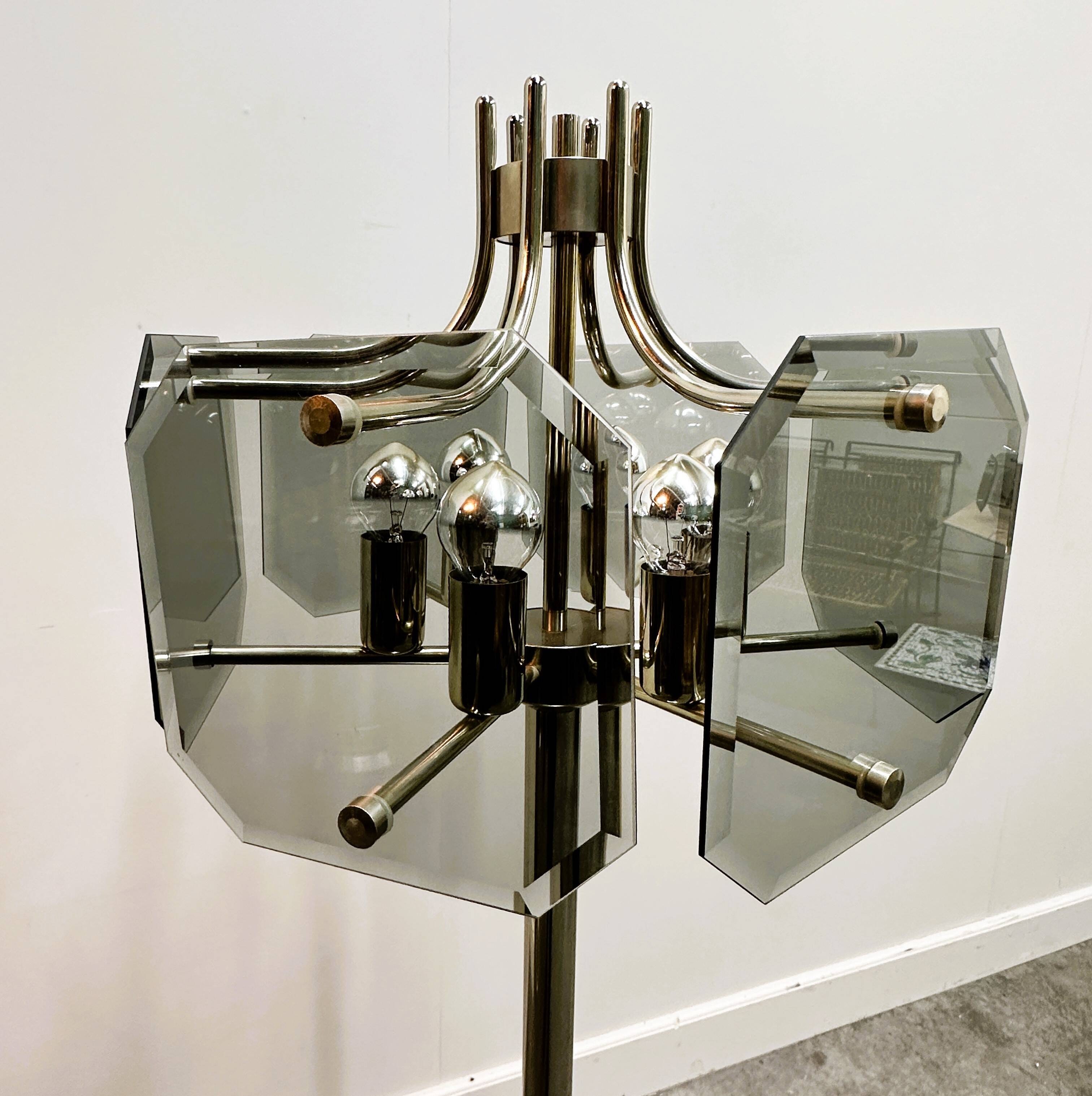 Vintage Luigi Colani Chrome Floor Lamp from the 70s.