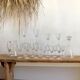 Chiseled glass and carafes