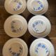 Lot de 6 assiettes à dessert fleuries