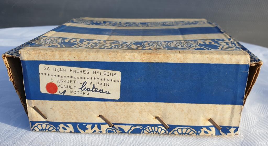 Set 6 plates Delfts for Royal Sphinx Holland by Boch Belgium