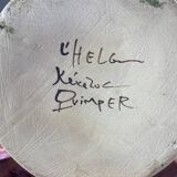 Quimper ceramic candlestick signed Keraluc