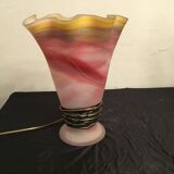 Vase lamp in glass paste and bronze signed Florea SILVIU