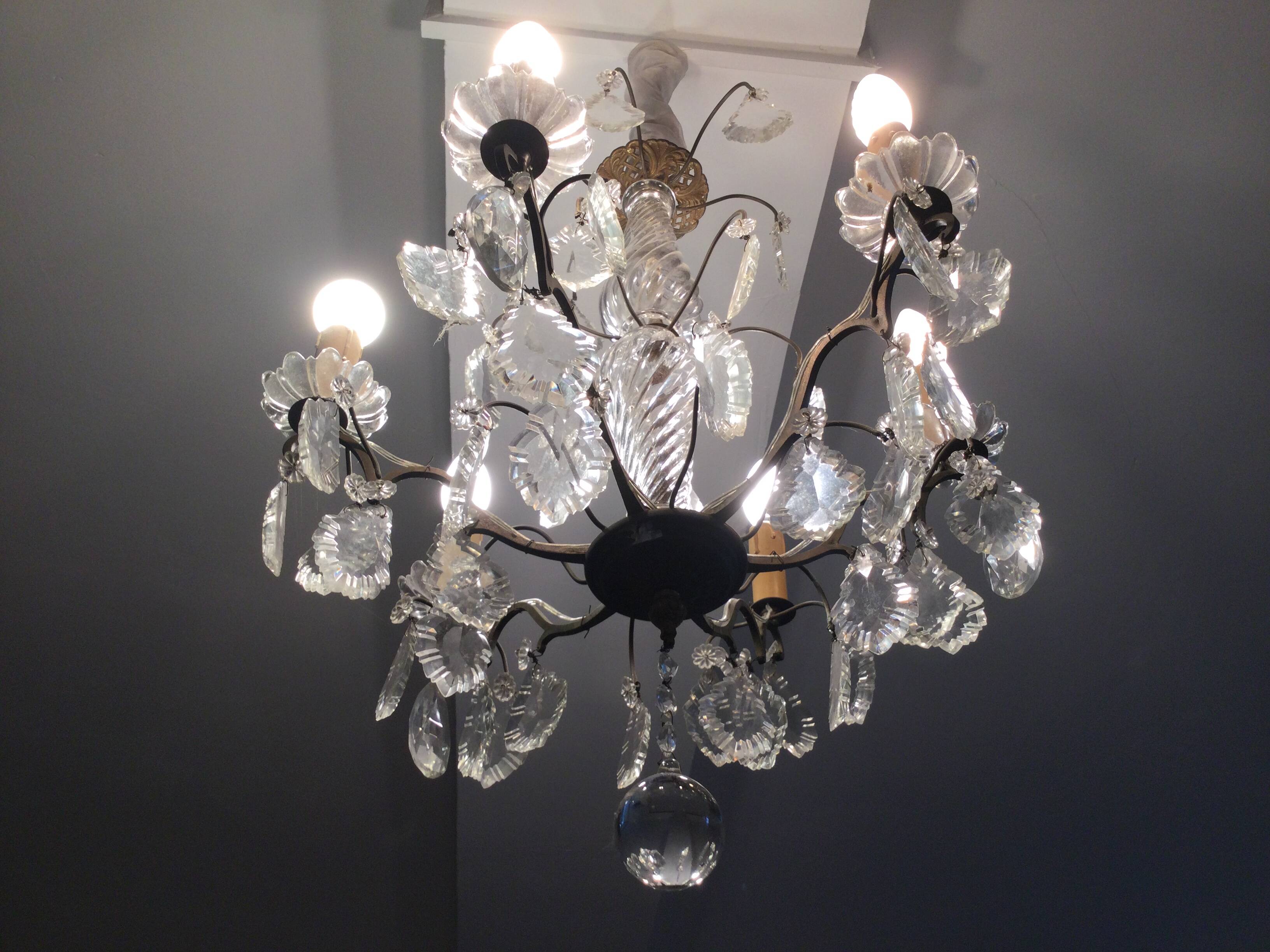 Antique chandelier with tassels