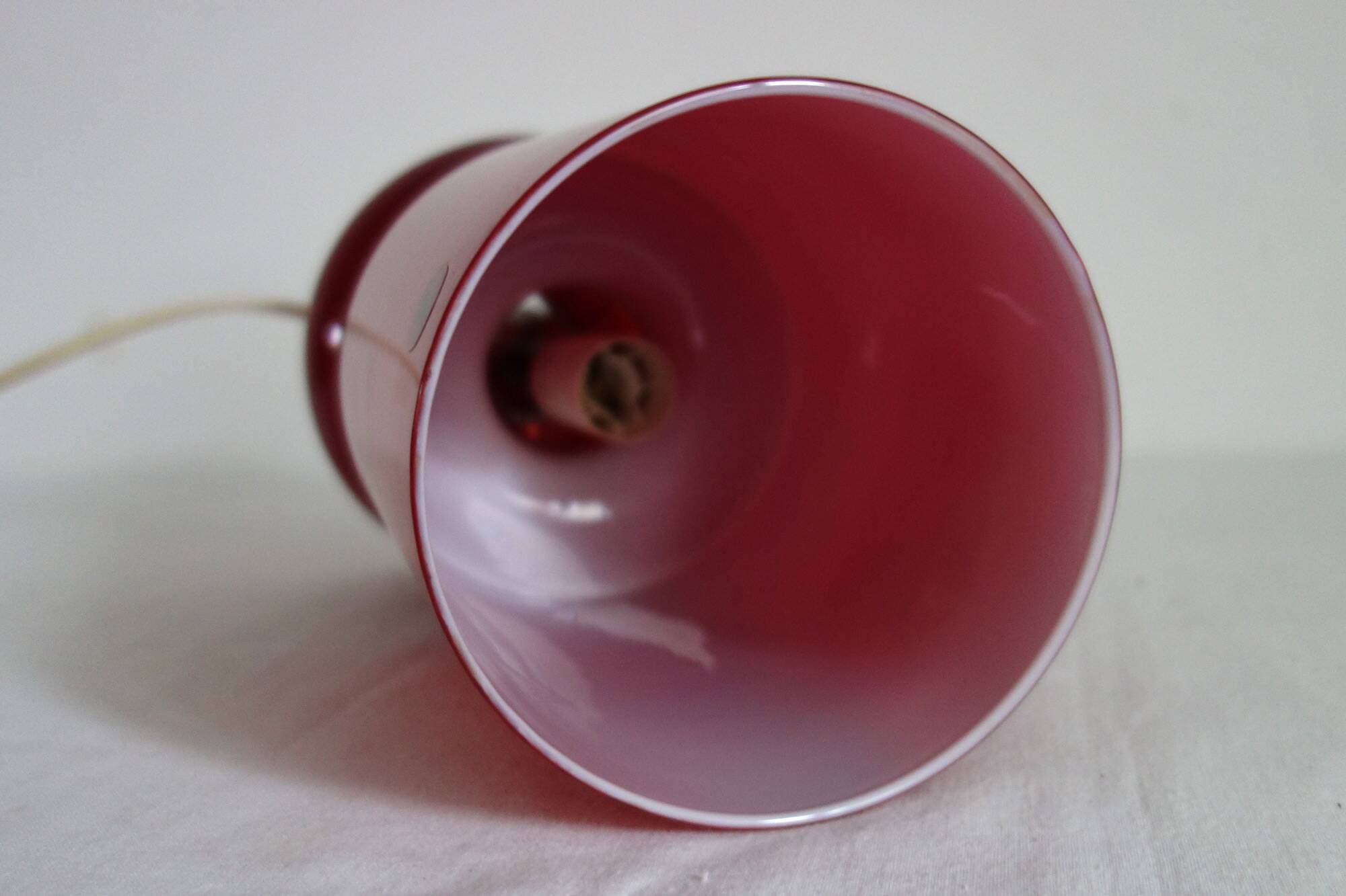 Red glass mushroom lamp IKEA from the 90s.