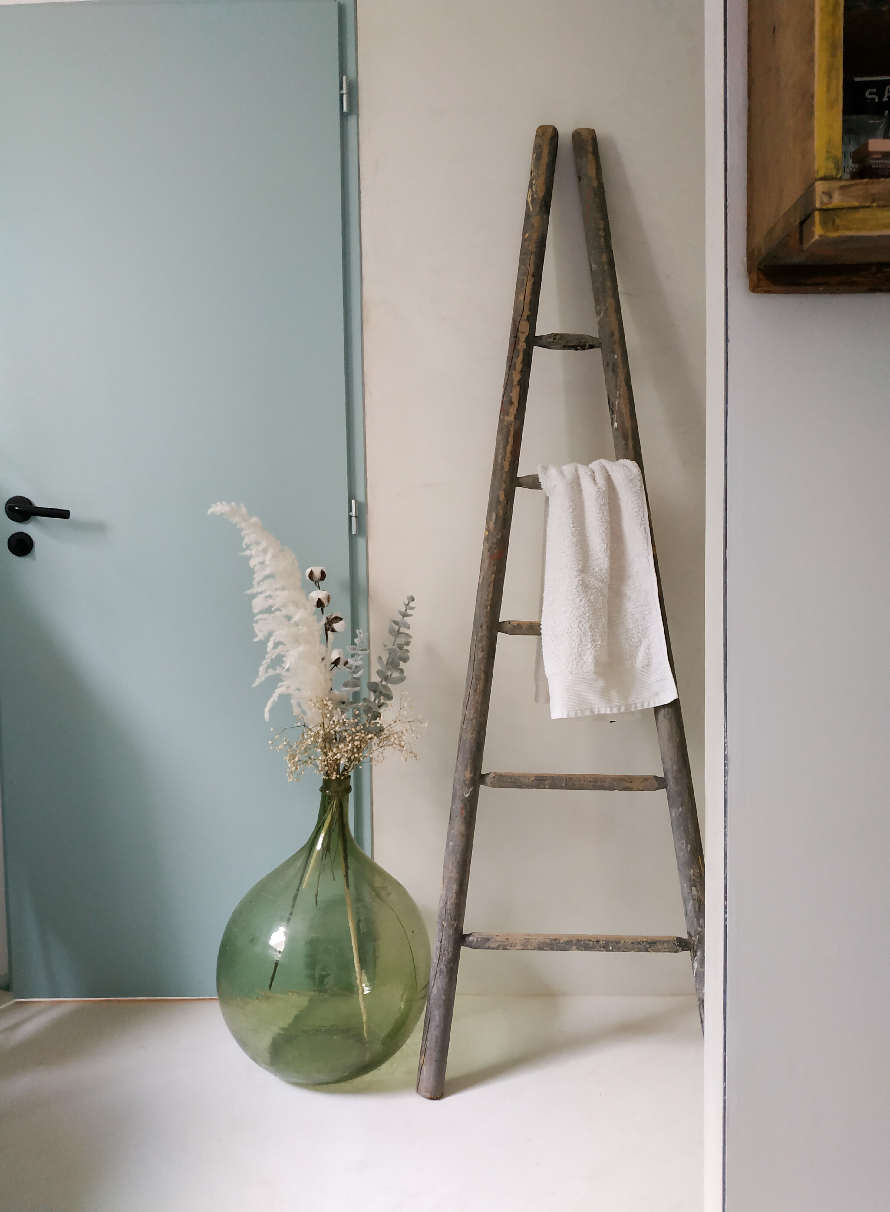 Old wooden farm scale patinated grey