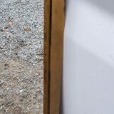 Mirror of the 70s in gilded metal, 60x35 cm