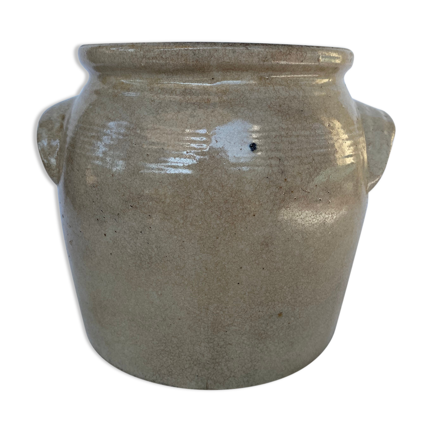 Glazed stoneware pot