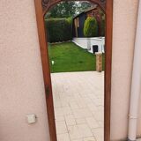Beveled mirror on door
