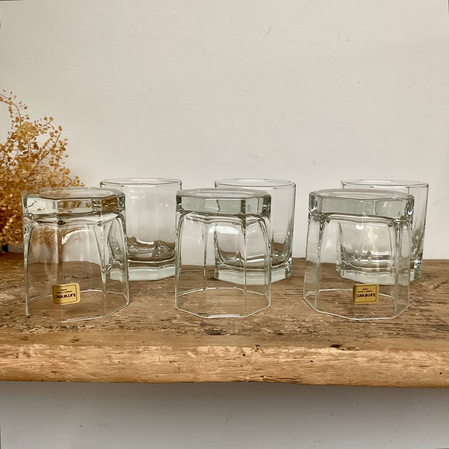 6 vintage LUMINARC “Octime” glasses