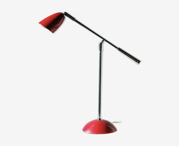 Lamp Nordlux Denmark red and chrome - on / off by touch | Selency