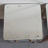 Pair of vintage 1950s mirrored bedside tables