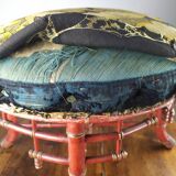 Napoleon III bamboo pouf