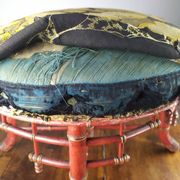 Napoleon III bamboo pouf