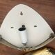 Vintage wall sconces in frosted glass and brass