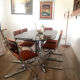 Table chrome et verre 70s