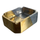 Brutalist ashtray by Leopold, bronze and brass, Spain, 1970s