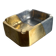Brutalist ashtray by Leopold, bronze and brass, Spain, 1970s
