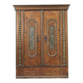 Rustic Farmhouse Folk Art Painted Bridal Wardrobe