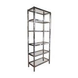 1970 chrome metal design shelf