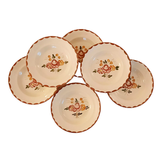 Hollow earthenware plates from Longchamp Model Agen / Vintage