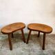 Pair of small wooden stools