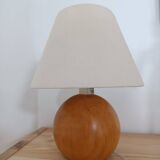 Solid walnut ball lamp