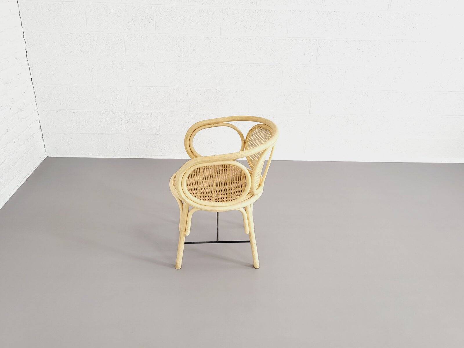 Fauteuils en rotin et cannage, set de 2